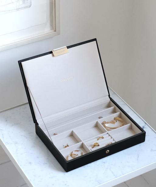 Black Classic Jewellery Box Lid