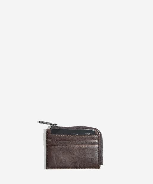 Brown Small Zipped ID Case