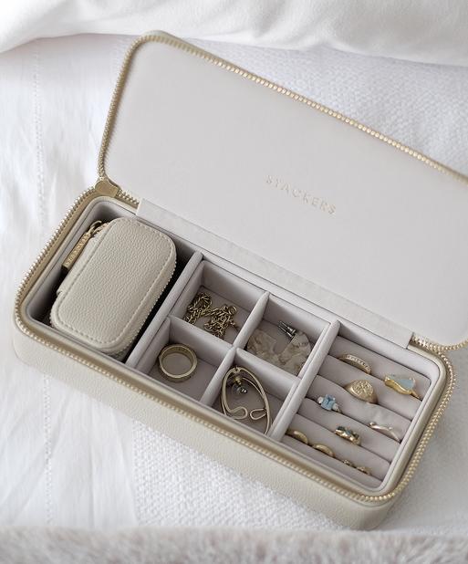 Oatmeal Large Zipped Jewellery Box