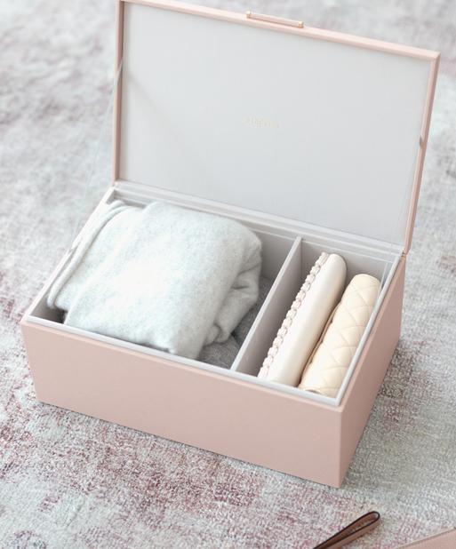 Blush Pink & Gold Medium Storage Box