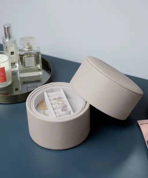 Taupe Bedside Jewellery Box Pod