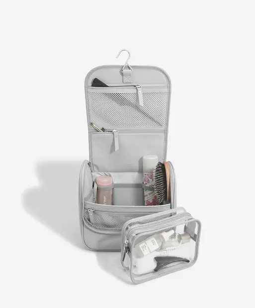 Pebble Grey Hanging Washbag