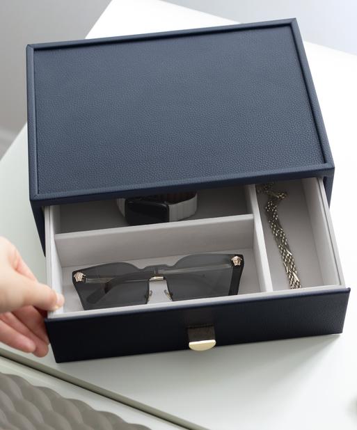 Navy Pebble Classic Accessory Drawer Layer