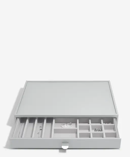 Pebble Grey Supersize All In One Jewellery Drawer Layer