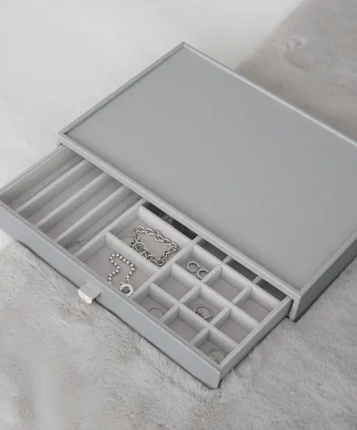 Pebble Grey Supersize All In One Jewellery Drawer Layer