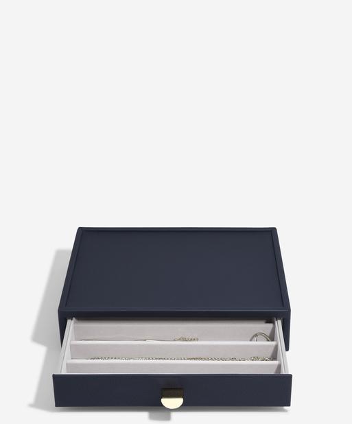 Navy Pebble Classic Necklace Drawer Layer