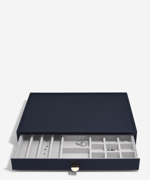 Navy Pebble Supersize All In One Jewellery Drawer Layer