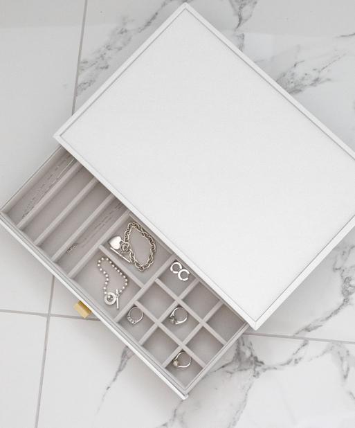 Pebble White Supersize All In One Jewellery Drawer Layer