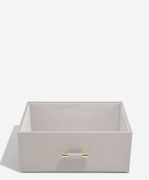 Taupe Storage Box with Handle