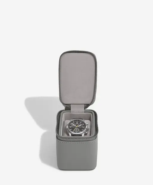 Slate Grey Small Zipped Watch Box