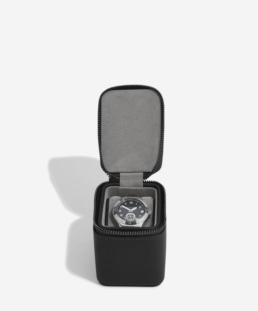 Pebble Black Small Zipped Watch Box