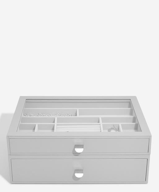 Pebble Grey Supersize Display Jewellery Box Set of 2