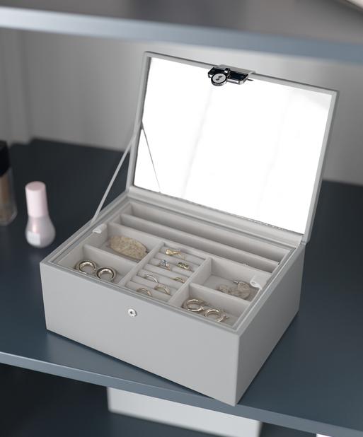 Pebble Grey Luxury Classic Jewellery Box