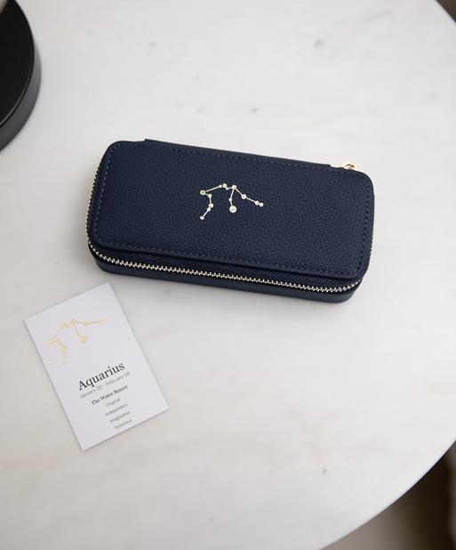 Star Sign Constellation Travel Jewellery Box - Aquarius