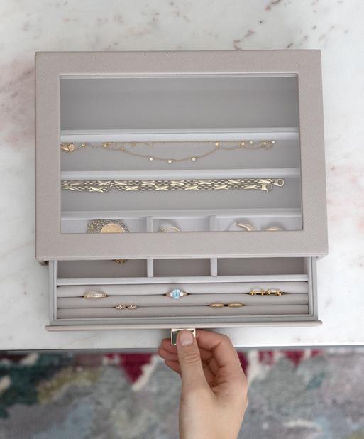 Taupe Classic Jewellery Box Display Drawer