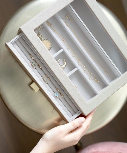 Oatmeal Classic Jewellery Box Display Drawer