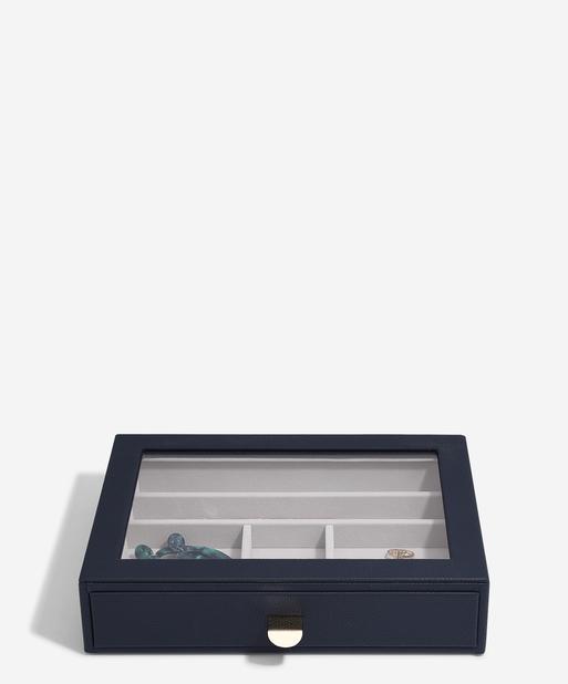 Navy Pebble Classic Jewellery Box Display Drawer