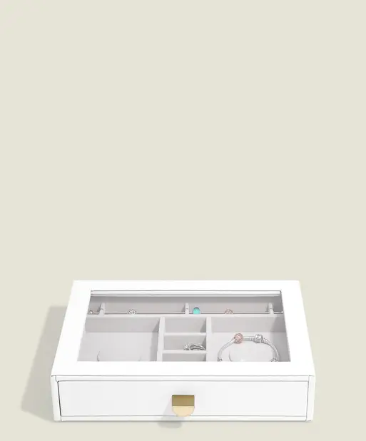 Pebble White Classic Bracelet Display Drawer