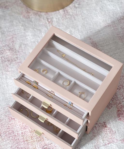 Blush Classic Jewellery Box (with drawers)