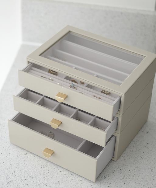 Oatmeal Classic Display Jewellery Box Set of 3