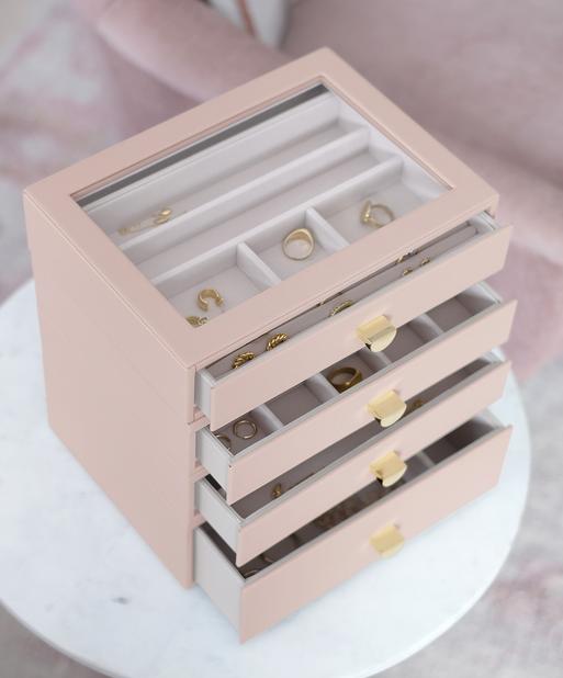 Blush Classic Jewellery Box  - Set of 4 (with drawers)