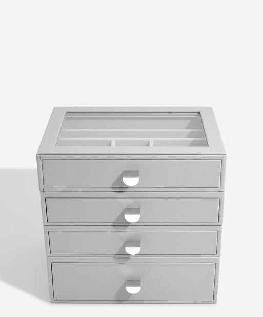 Pebble Grey Classic Display Jewellery Box Set of 4