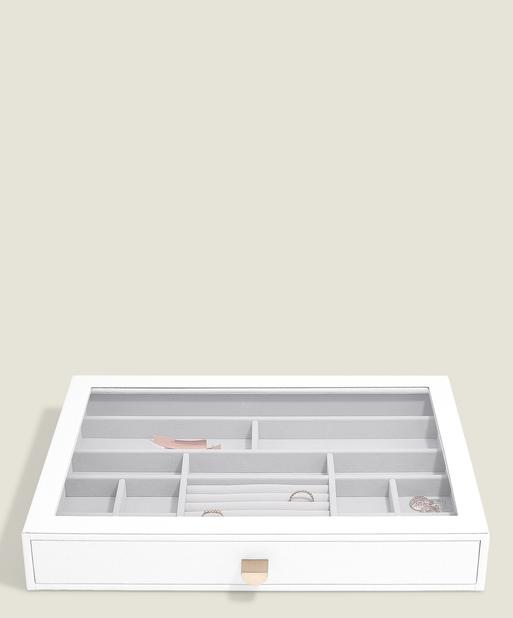 Pebble White Supersize Jewellery Box Display Drawer