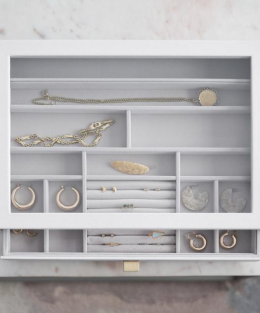 Pebble White Supersize Jewellery Box Display Drawer