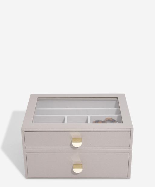 Taupe Classic Jewellery Display Box Set of 2