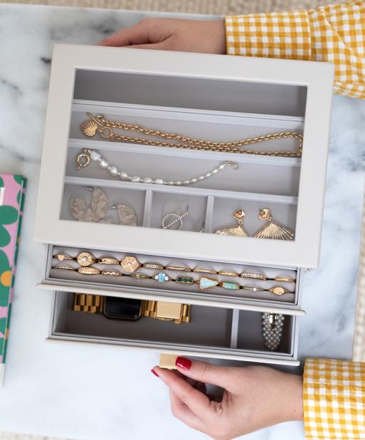 Oatmeal Classic Jewellery Display Box Box Set of 2