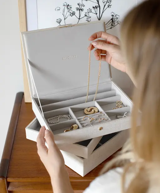 Oatmeal & Linen Classic Jewellery Box Set of 3