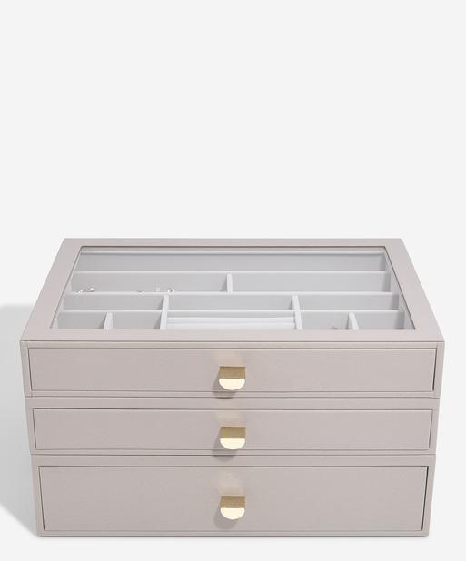 Taupe Supersize Display Jewellery Box Set of 3