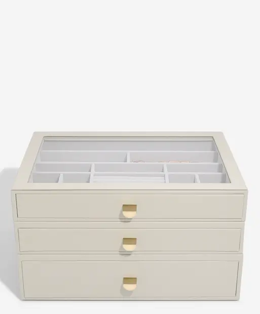 Oatmeal Supersize Display Jewellery Box Set of 3