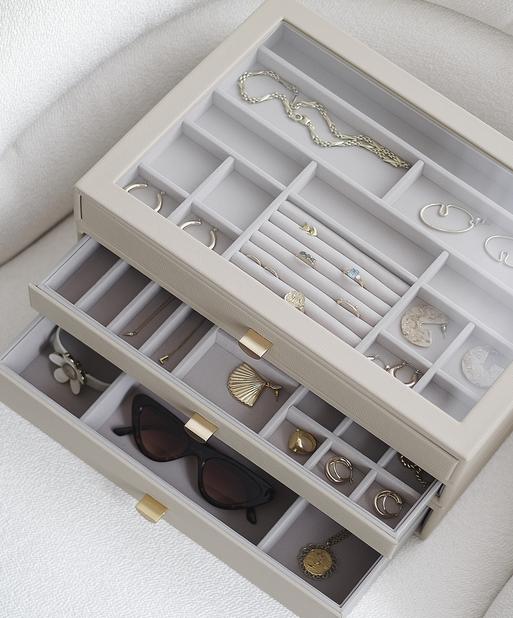 Oatmeal Supersize Display Jewellery Box Set of 3
