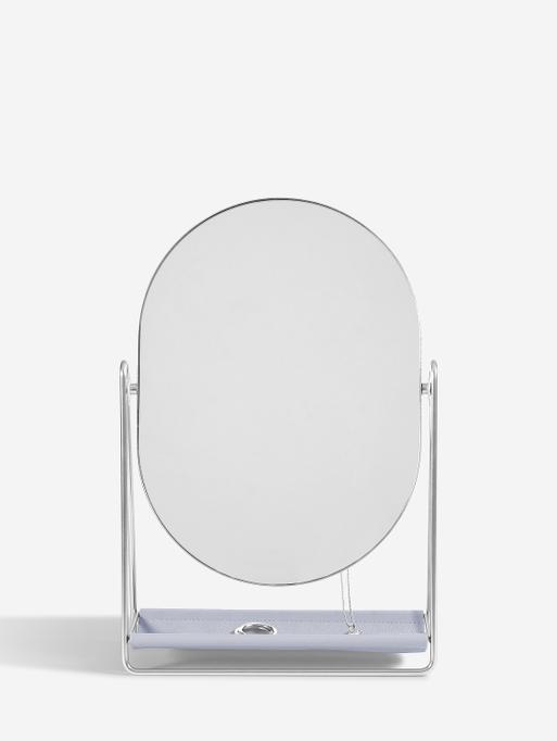 Lavender & Chrome Dressing Table Mirror & Jewellery Stand