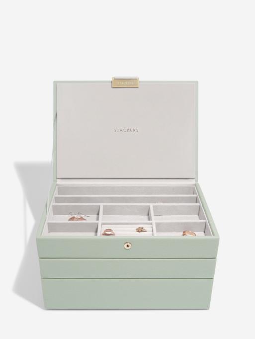 Sage Green Classic Jewellery Box Set of 3