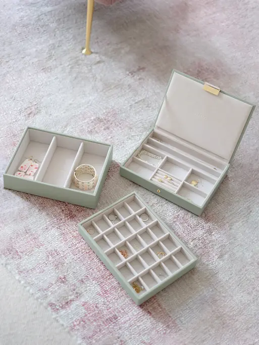 Sage Green Classic Jewellery Box Set of 3