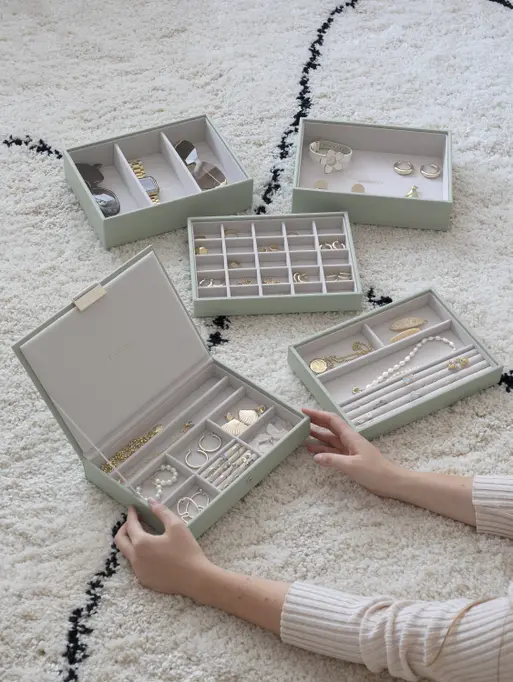 Sage Green Classic Jewellery Box Set of 5