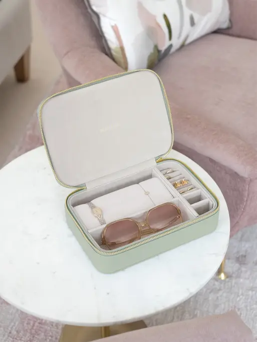Sage Green Jewellery & Accessories Box