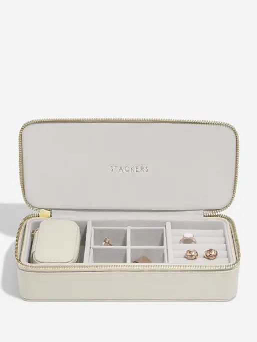 Oatmeal Large Zipped Jewellery Box