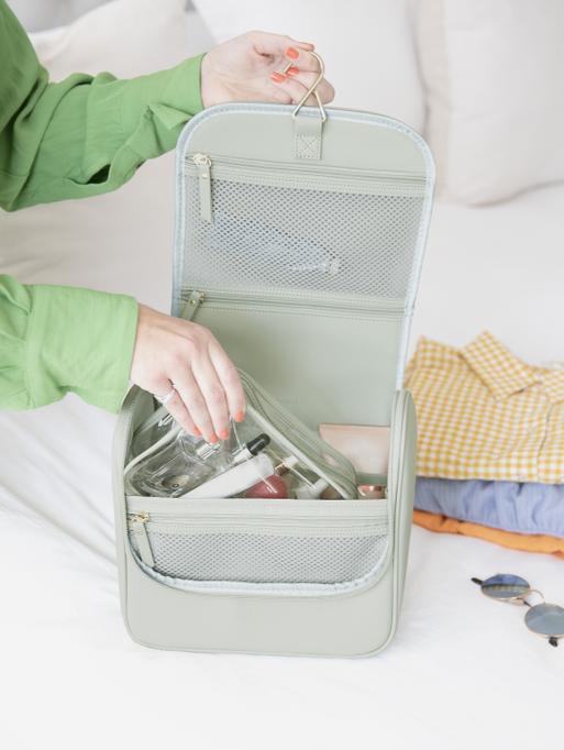 Sage Green Hanging Washbag