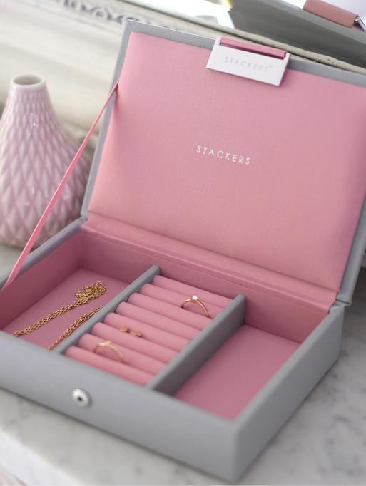 Grey & Rose Mini Jewellery Box Lid
