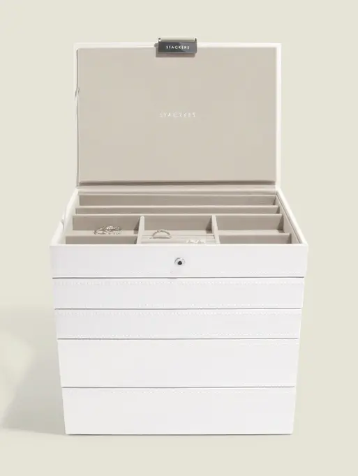 White Classic Jewellery Box Set of 5
