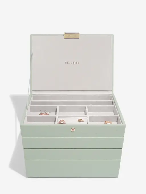 Sage Green Classic Jewellery Box Set of 4