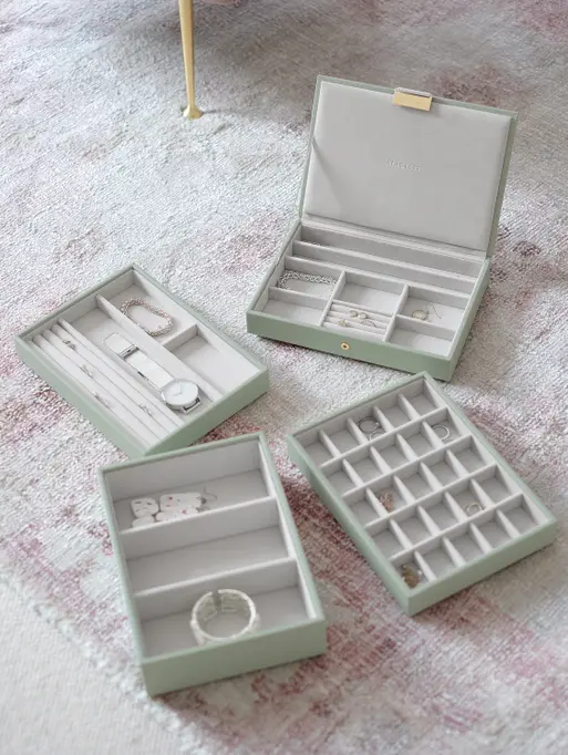 Sage Green Classic Jewellery Box Set of 4