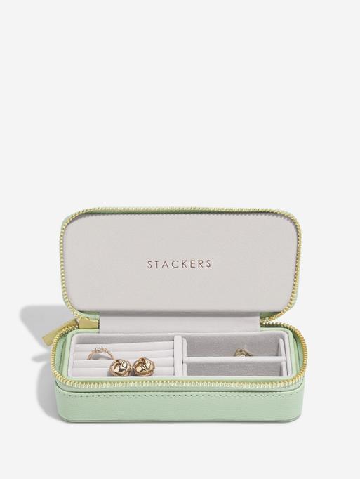 Sage Green Medium Travel Jewellery Box Summer Stamp Edition