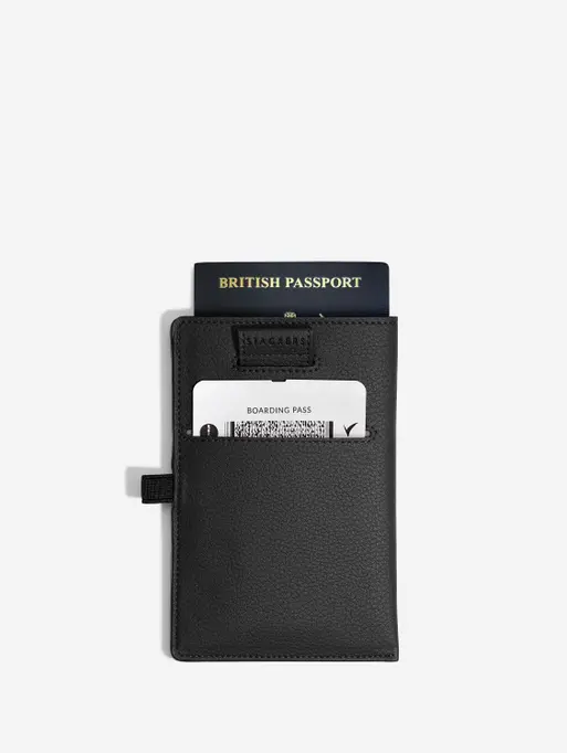 Black Pebble Passport Sleeve