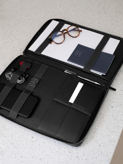 Black Pebble A4 Document Folder