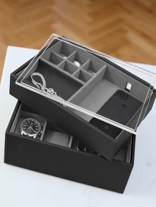 Black Valet & Watch Box