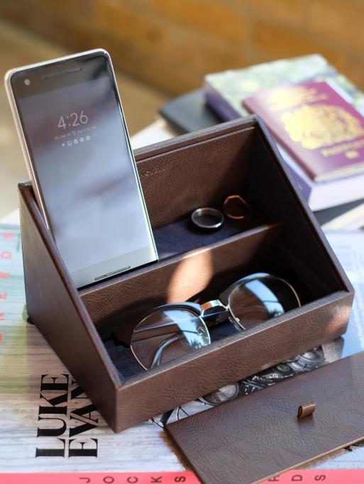 Brown Phone Valet